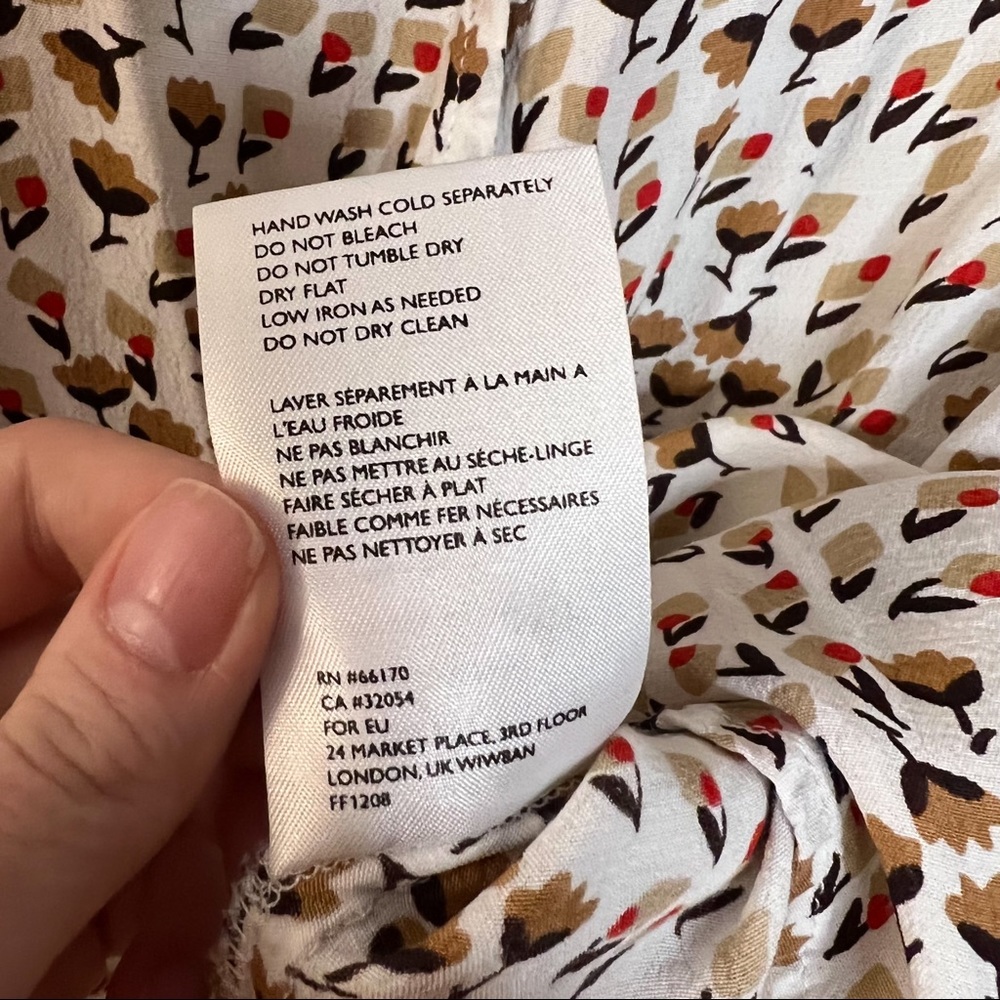 Faithfull the Brand Salvador Top Sabine Floral Print Size Extra Large (US 10) - Picture 13 of 16